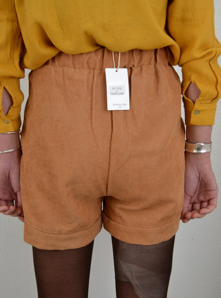 Short côtelé Caramel Neuf