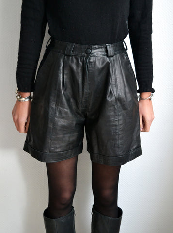 Short En Cuir Vintage