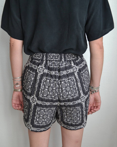 Short Matelassé Bandana Noir