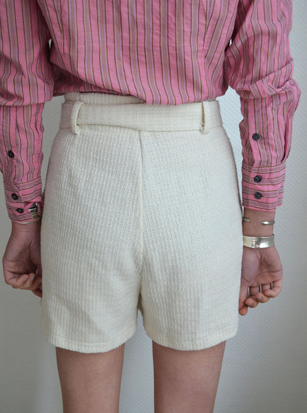 Short Tweed écru