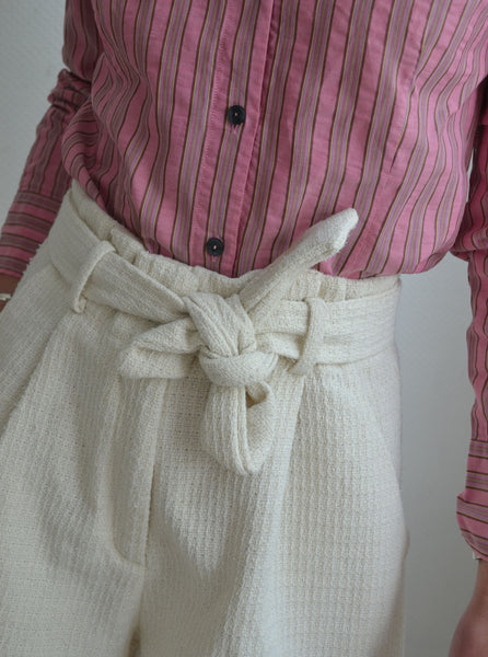 Short Tweed écru