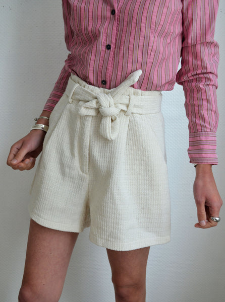 Short Tweed écru