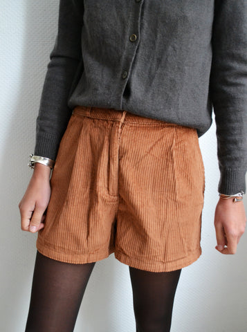Short Velours Caramel