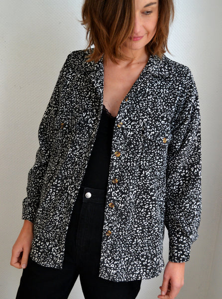 Chemise Léopard Côtelée