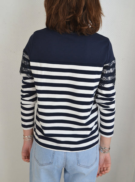 Sweat Marin dentelle