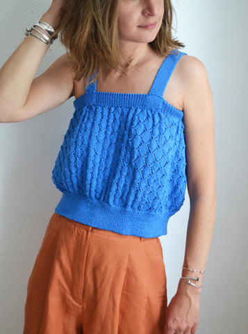 Top crochet Blue