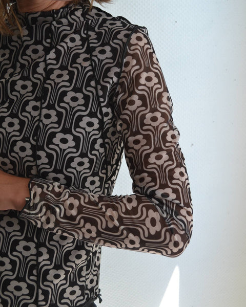 Top Fleurs en Mesh