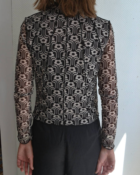 Top Fleurs en Mesh
