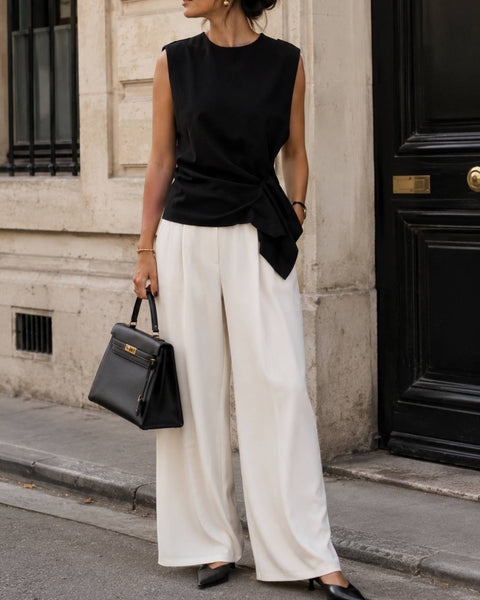 Top noir Asymétrique