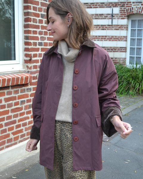 Trench Col Velours Neuf