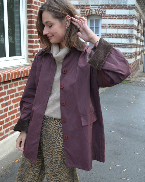 Trench Col Velours Neuf