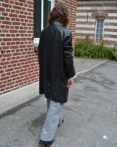 Veste cuir Longue Oakwood