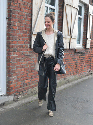 Trench vintage en cuir