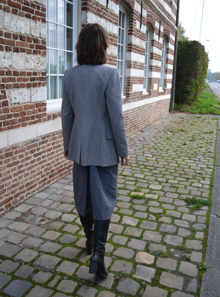 Veste Blazer Carreaux Noirs