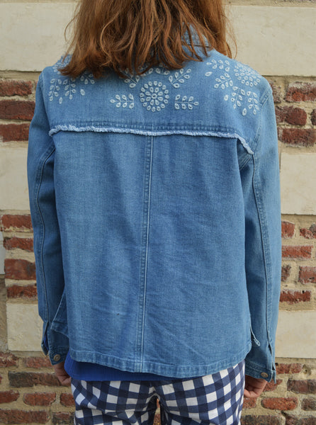 Veste Jean Brodée