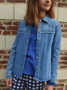 Veste Jean Brodée