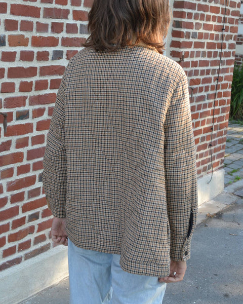 Veste Carreaux col Côtelé