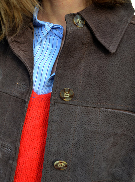 Veste Choco Croute de Cuir