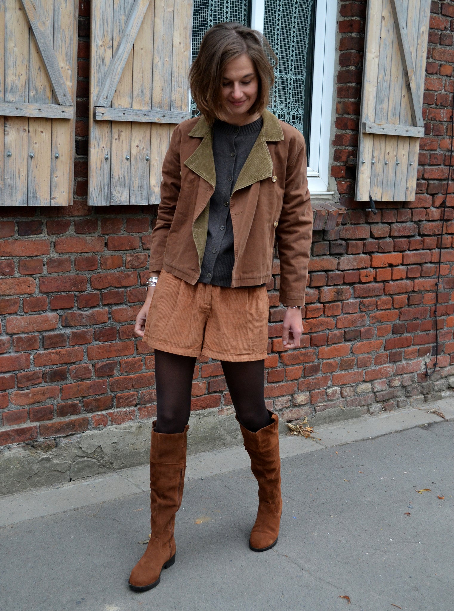 Veste Vintage Col Velours