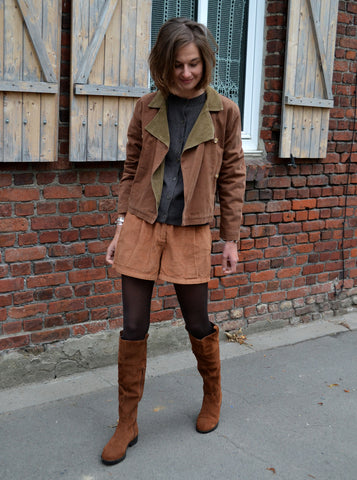 Veste Vintage Col Velours