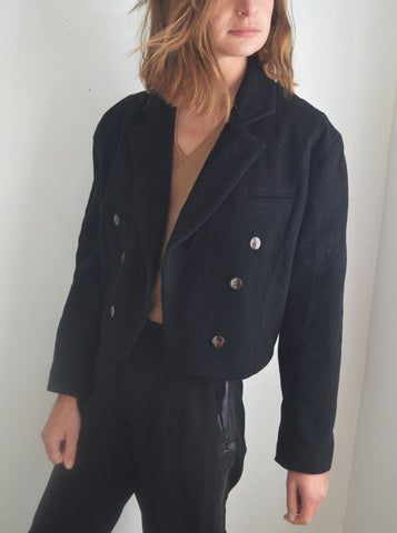 Veste laine vintage Crop