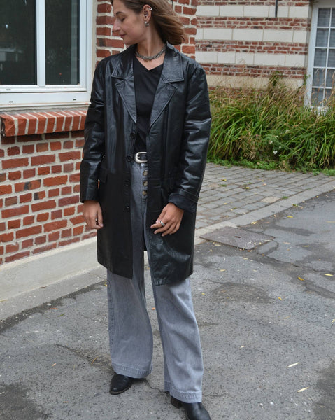 Veste cuir Longue Oakwood