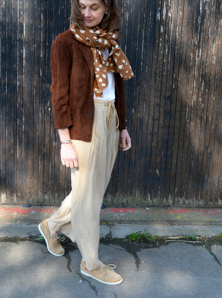 Veste en Daim Vintage Chocolat