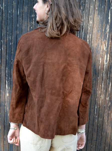 Veste en Daim Vintage Chocolat
