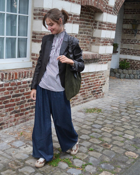 Veste en cuir Caroll Chocolat