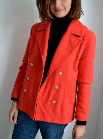 Veste en Laine Vermillon