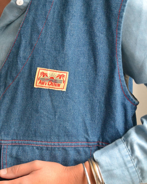 Veste sans manche en Jean American Vintage