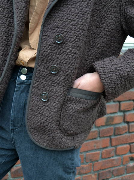 Veste Laine Marron Vintage
