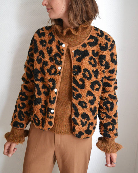 Veste Léopard Sherpa