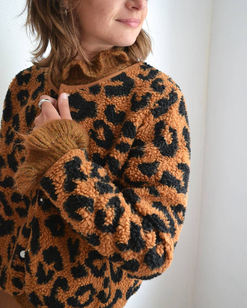 Veste Léopard Sherpa