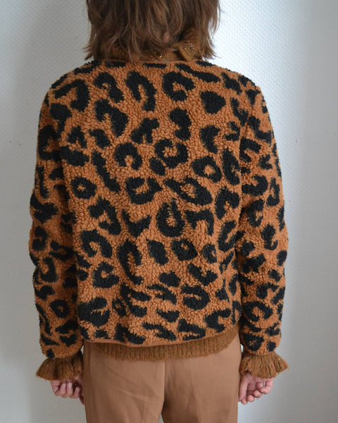 Veste Léopard Sherpa