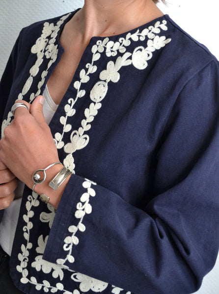 Veste Marine brodée