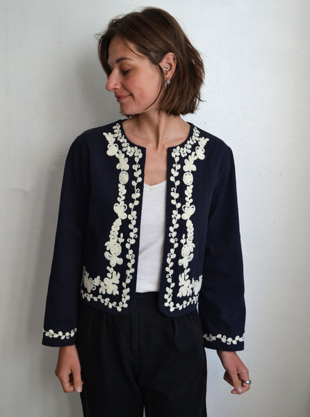 Veste Marine brodée