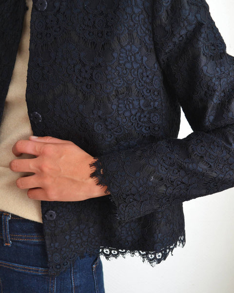 Veste Marine Dentelle Claudie Pierlot