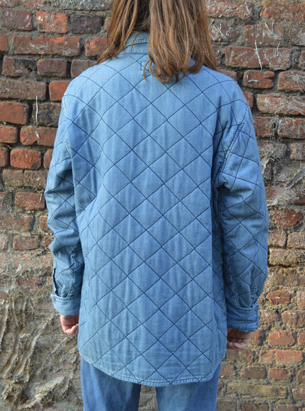 Veste denim matelassée