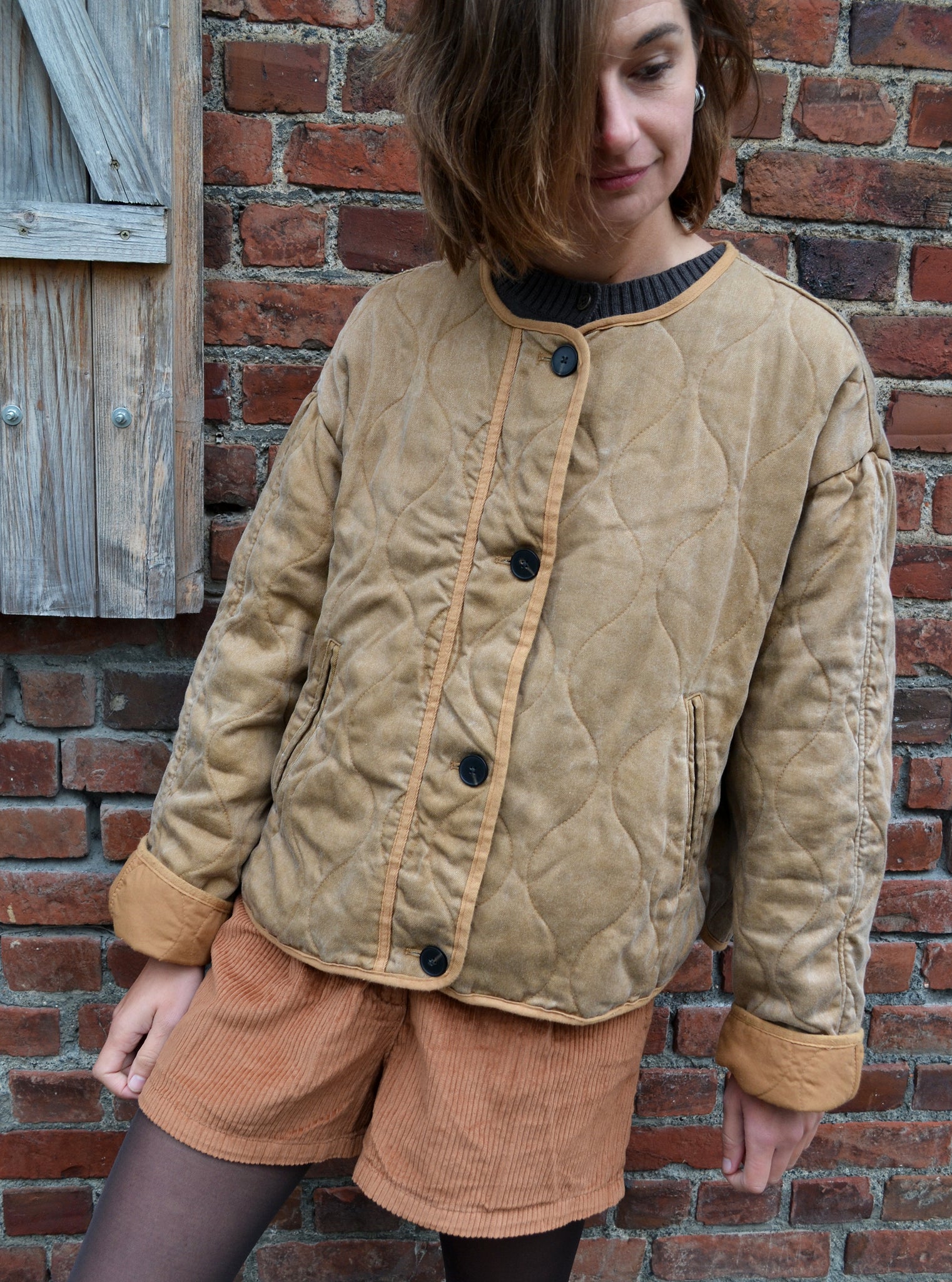 Veste Matelassée Caramel