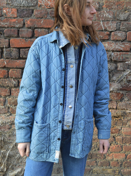 Veste denim matelassée