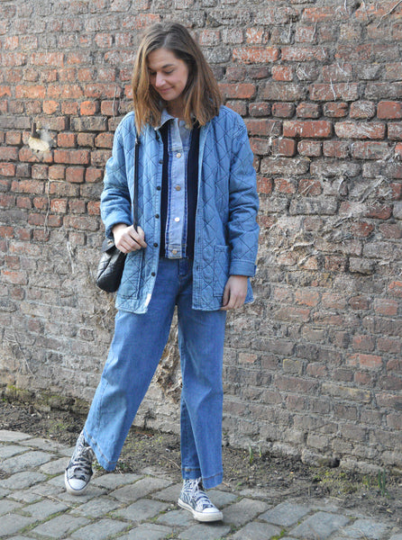 Veste denim matelassée