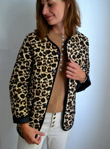 Veste Matelassée Léopard