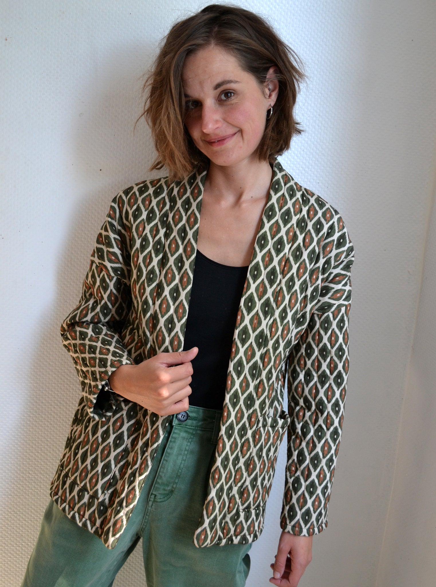 Veste Matelassée Made In Italy Kaki