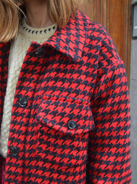 Veste Red Pied de Poule