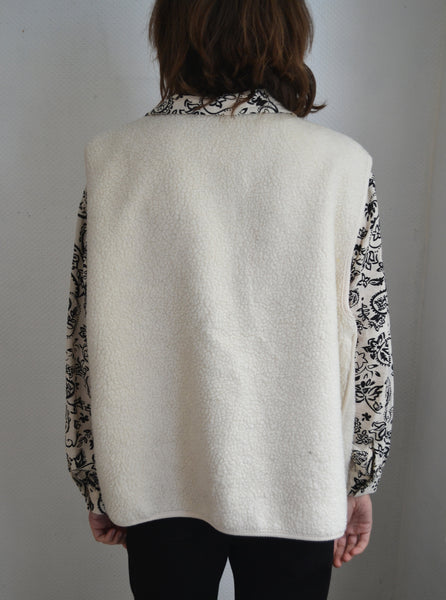 Veste sans manche écru Sherpa