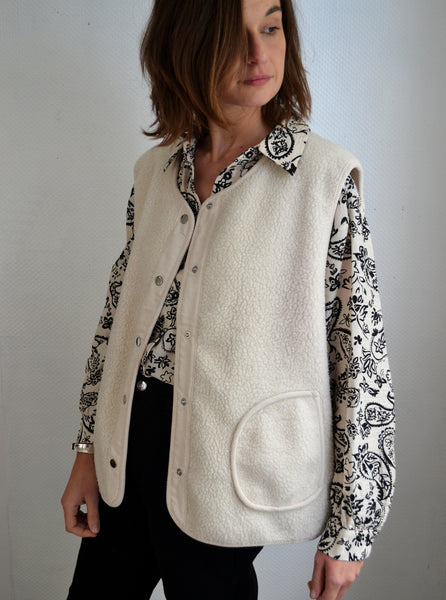 Veste sans manche écru Sherpa