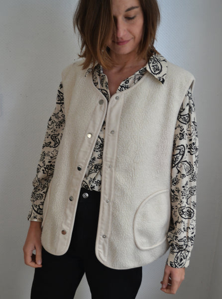 Veste sans manche écru Sherpa