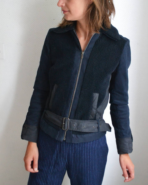 Veste Sherpa Lacoste Marine