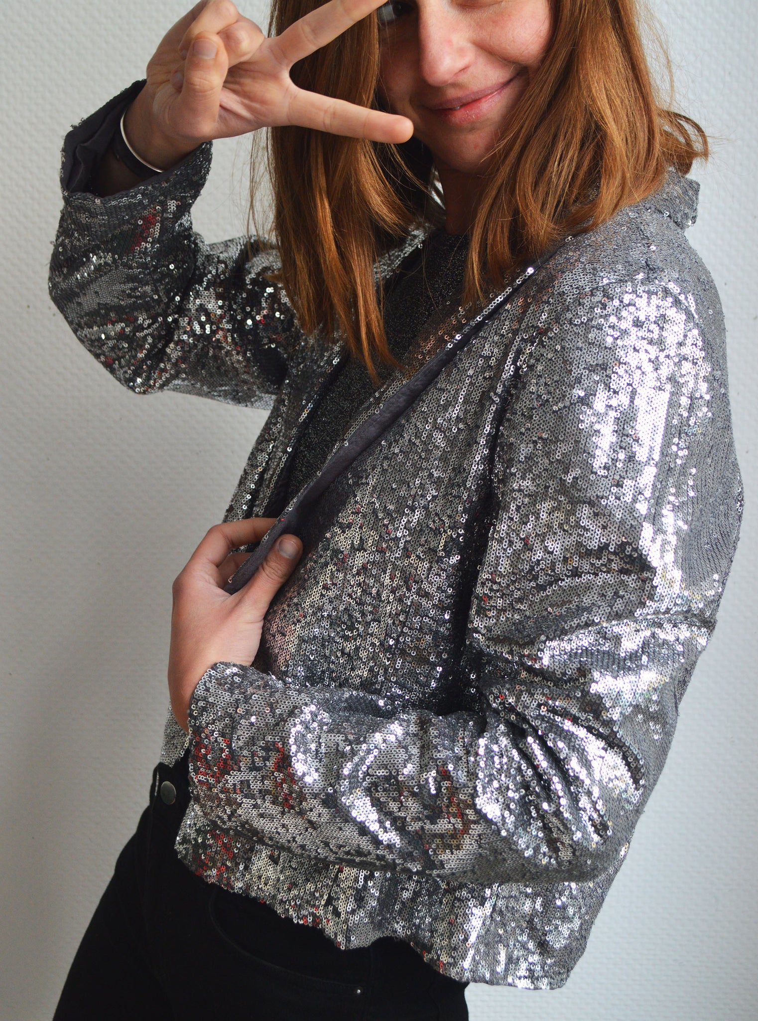 Veste Silver Sequins